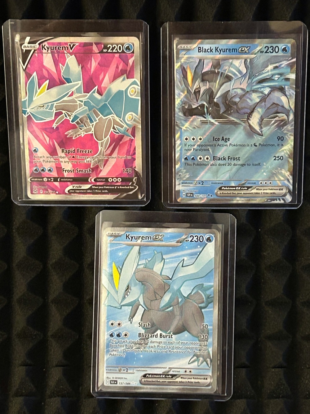 Pokémon TCG Kyurem 3-Card Lot-Black Kyurem ex, Kyurem V & Kyurem EX+ Bonus